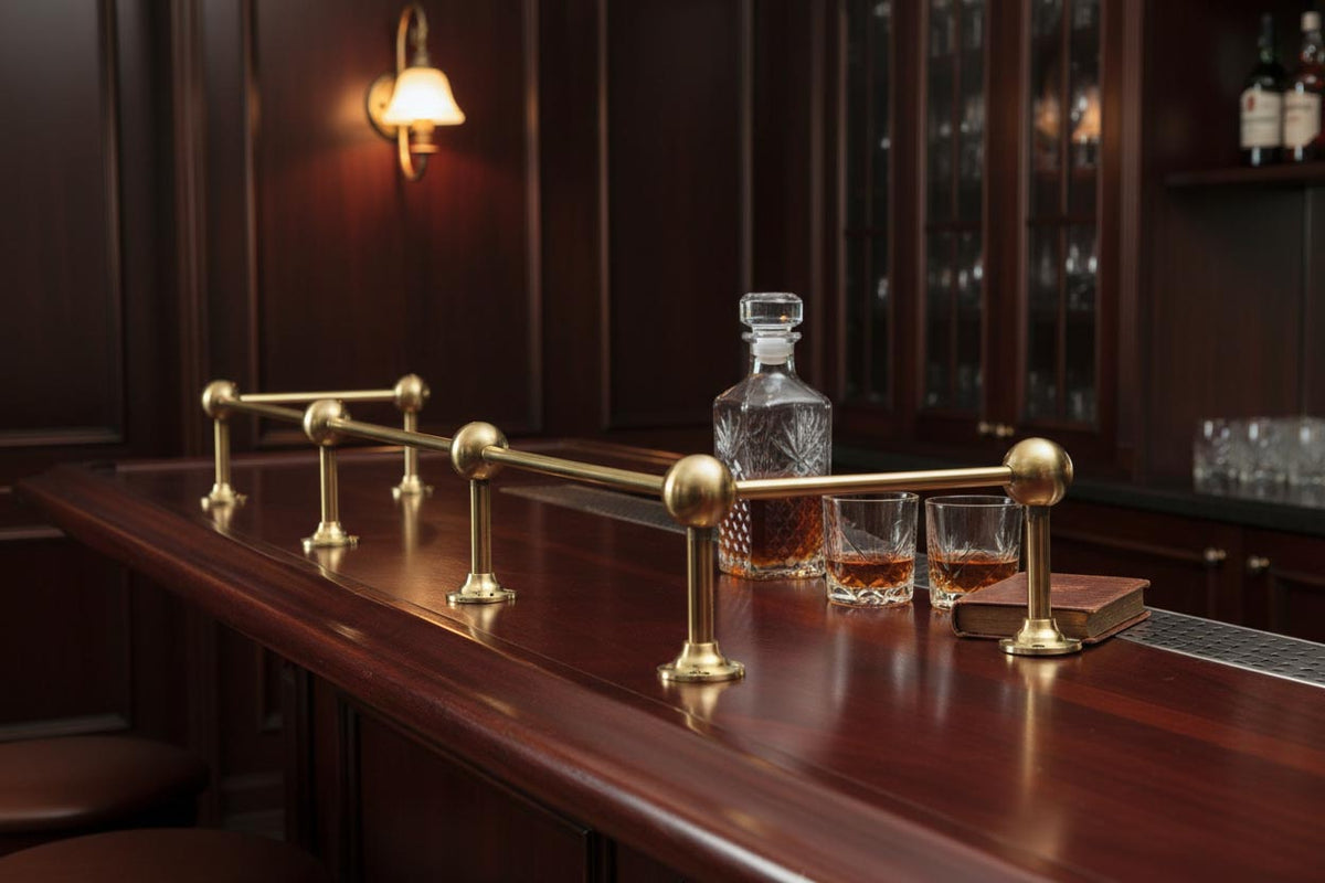 Retro Brass Railing complements modern and traditional interiors - Paxton Hardware