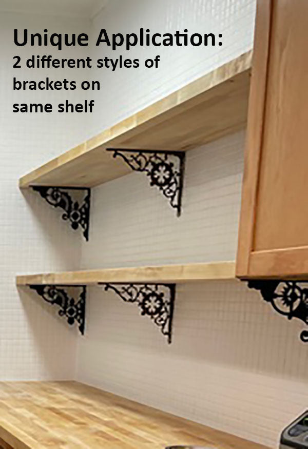Picture of installed shelf brackets - Paxton Hardware