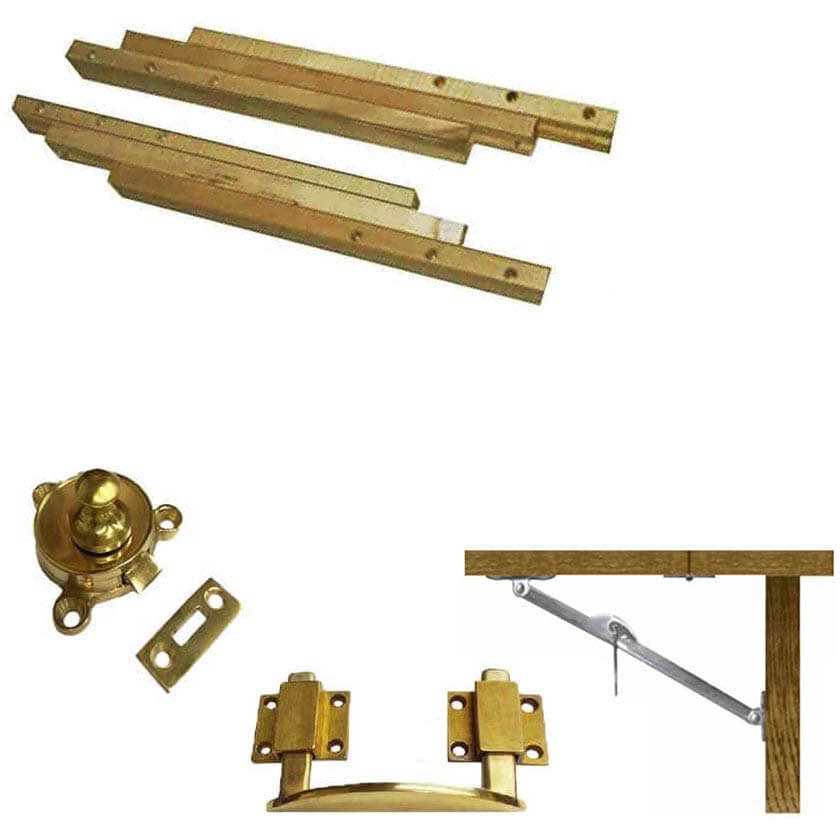 Replacement Table Slides, Tilt top table catches, Supports, Hinges and more
