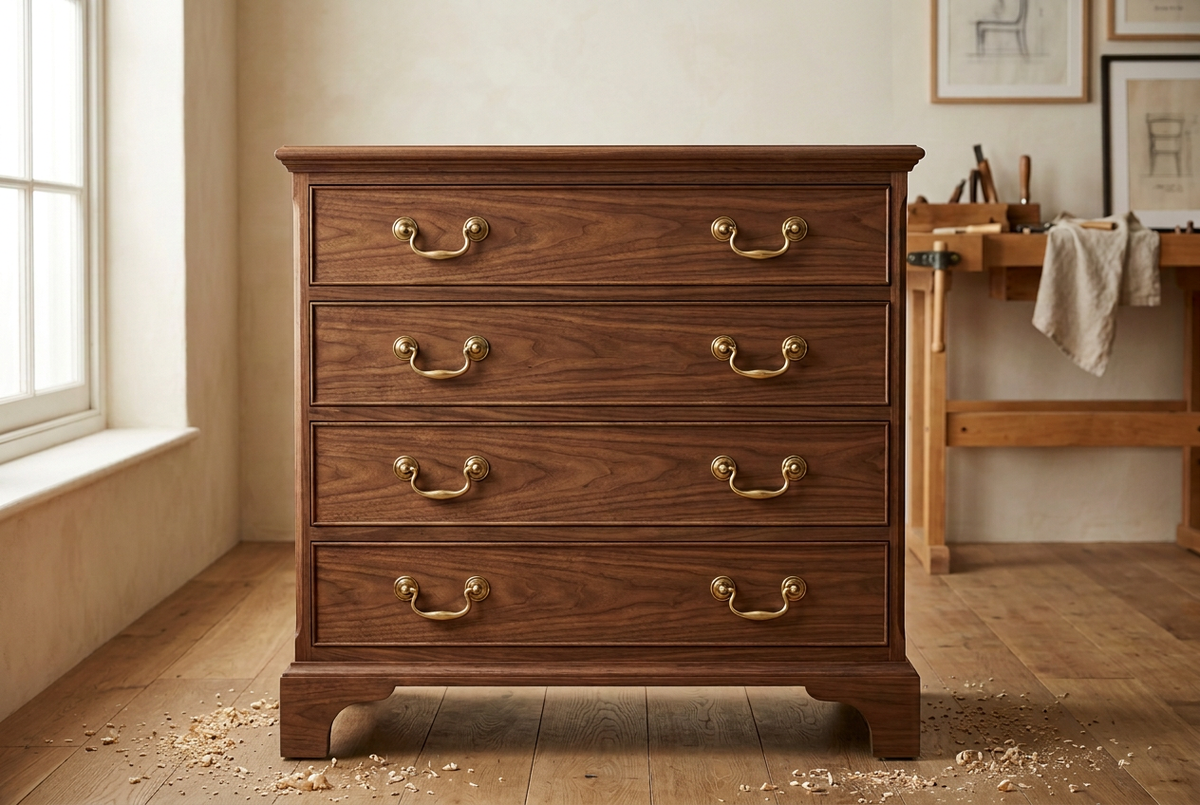 Cabinet Maker's Dresser with Brass Bail Pulls - Paxton Hardware