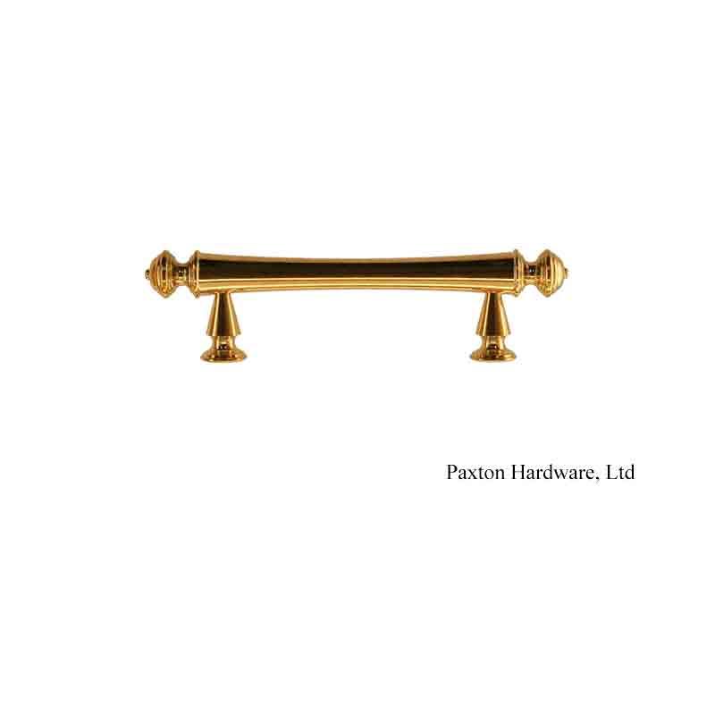 Transitional Brass Cabinet Handles, 3 inch boring - Paxton Hardware