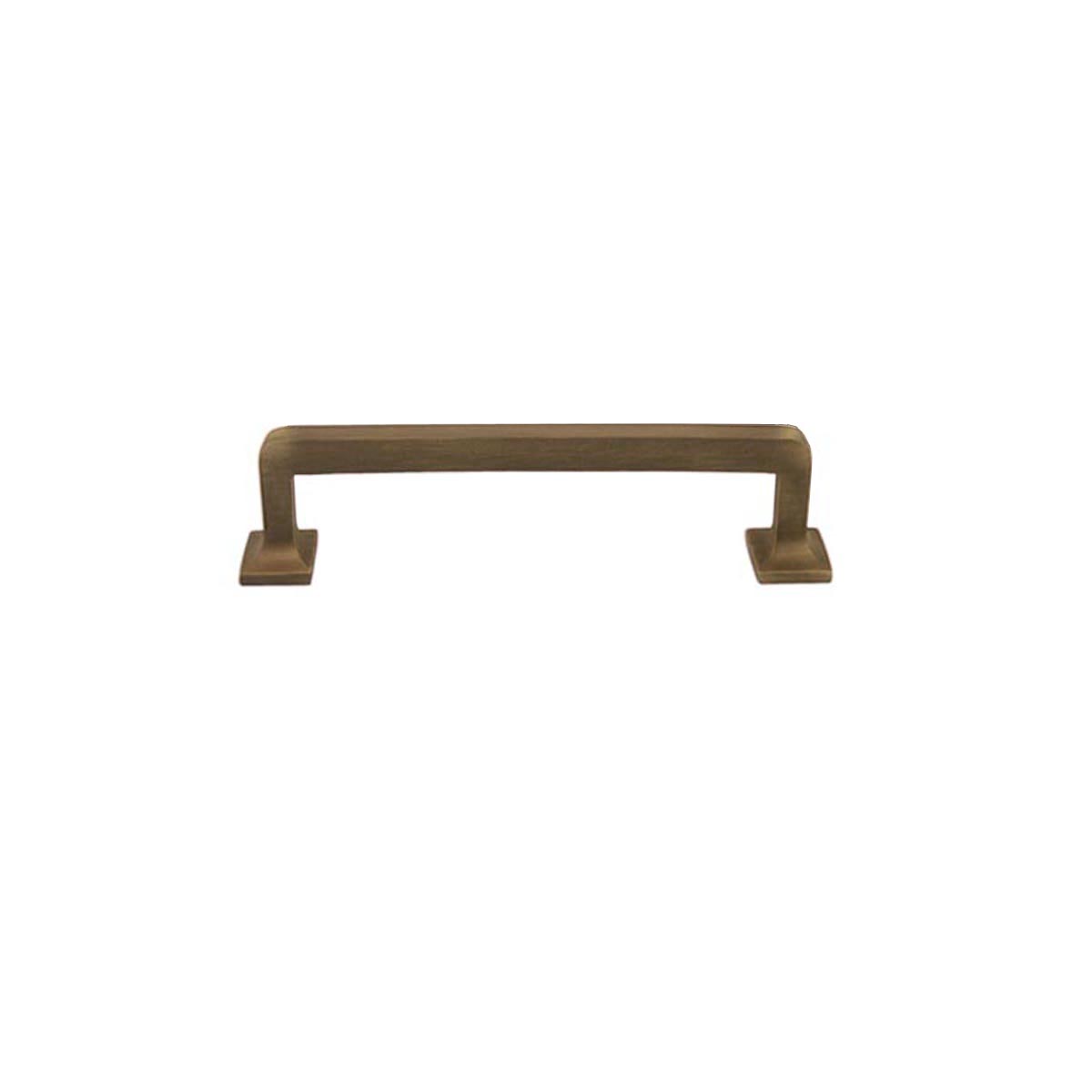 Substantial 4" Brass Cabinet Handle, Paxton Hardware