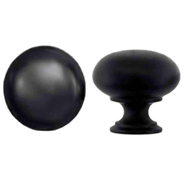 Large Black Cabinet Knobs, 1-1/2