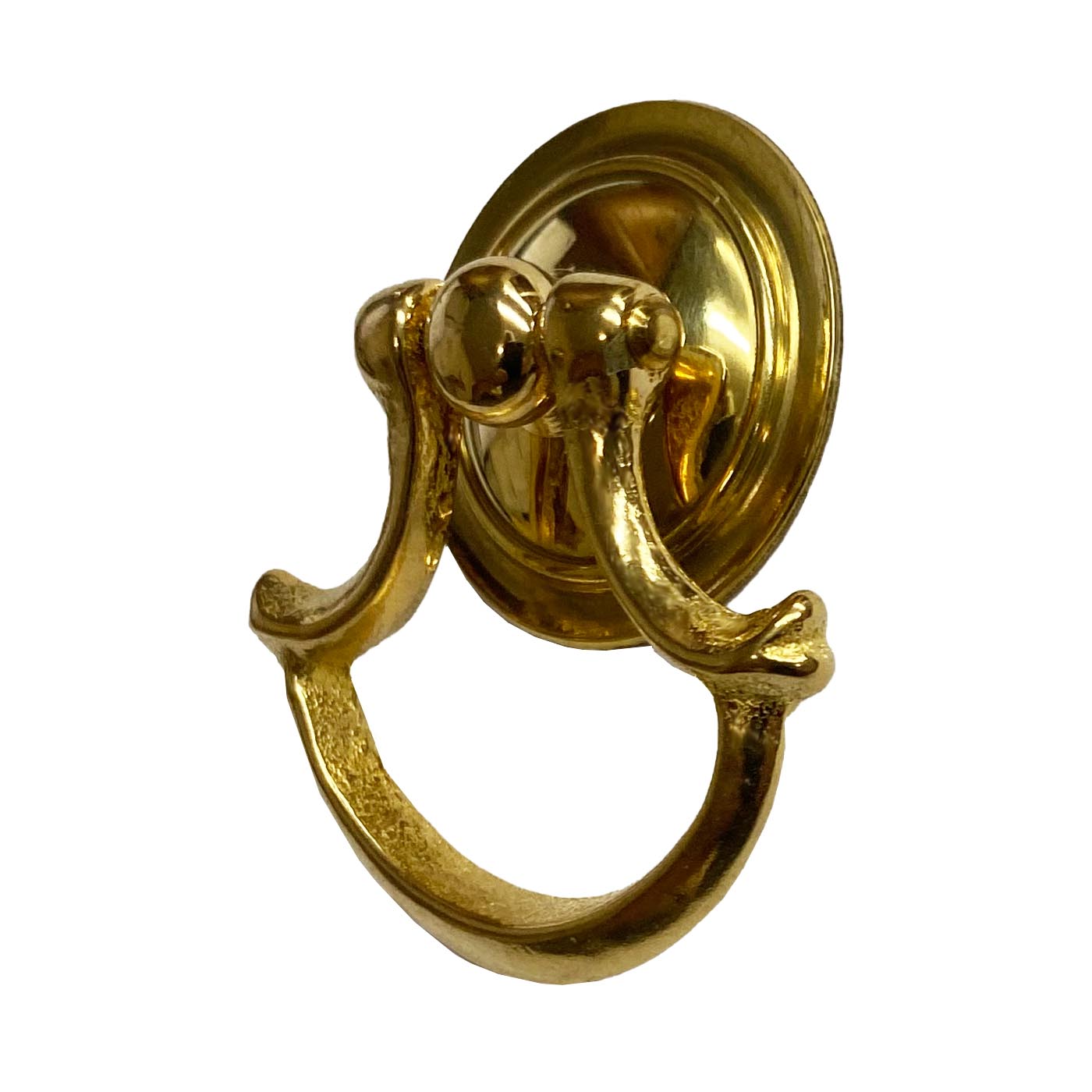 Brass Stirrup Pull for Cabinets, Paxton Hardware