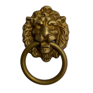 Lion Head Brass Ring Pull, Paxton Hardware