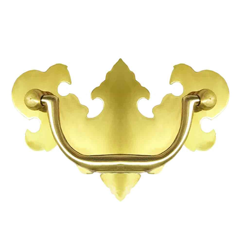 Colonial Drawer Handles, Polished Brass, 3 centers - Paxton Hardware