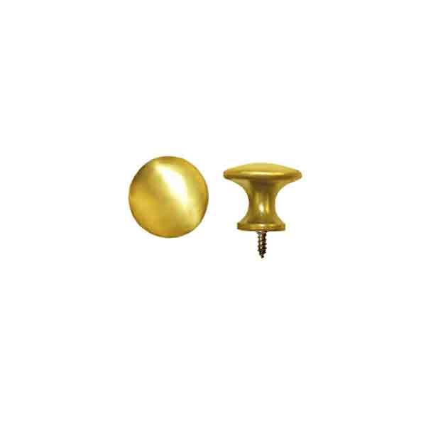 Small Brass Knobs, round 1/2 inch - Paxton Hardware ltd