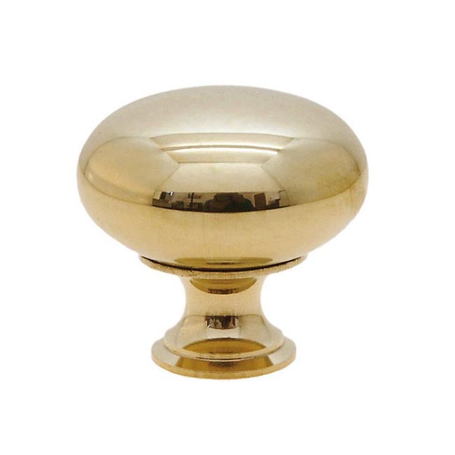 Classic Smooth Brass Cabinet Knobs 1-1/4 - Paxton Hardware