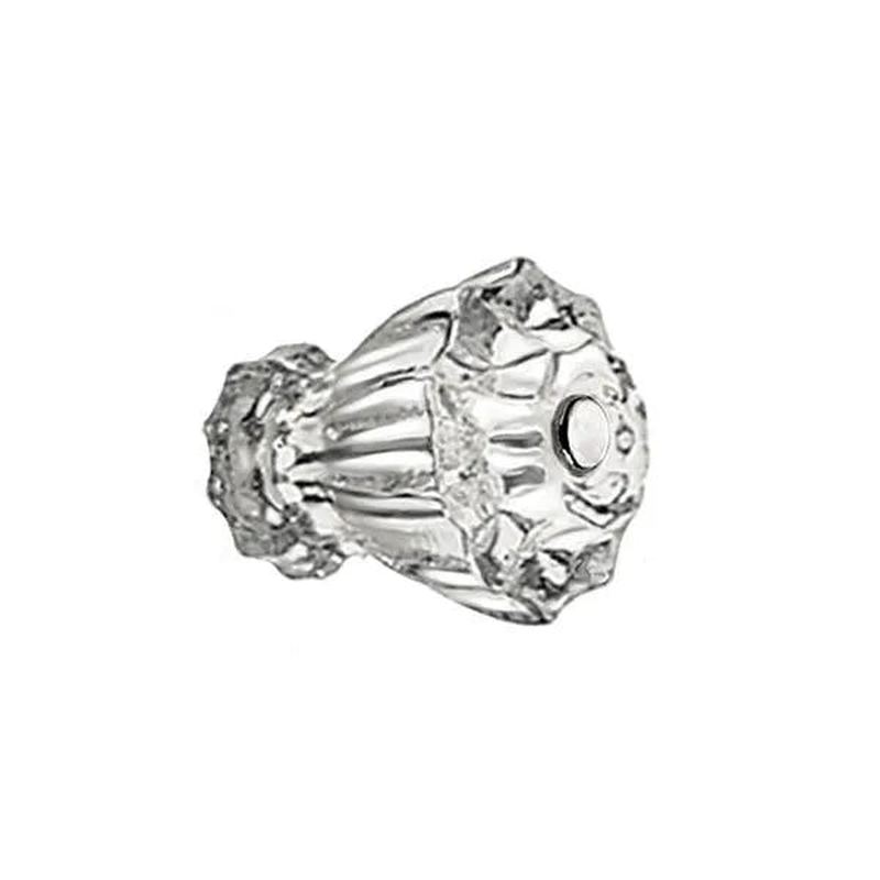 Fluted Clear Glass Knobs, small - Paxton Hardware ltd