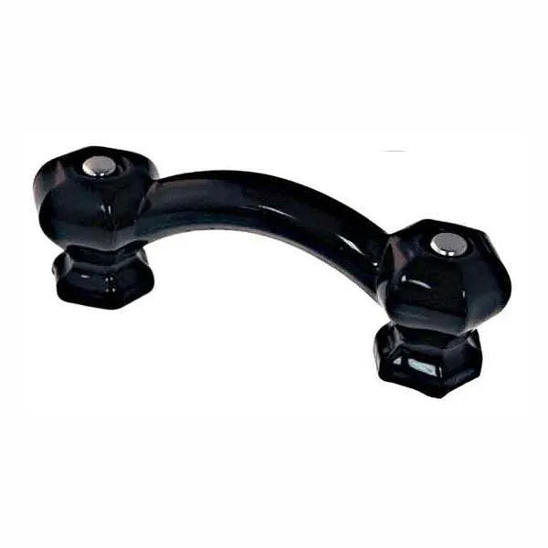 Striking Black Glass Cabinet Handle, Paxton Hardware