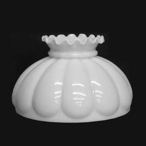 White Glass Lamp Shade, Melon - paxton hardware ltd