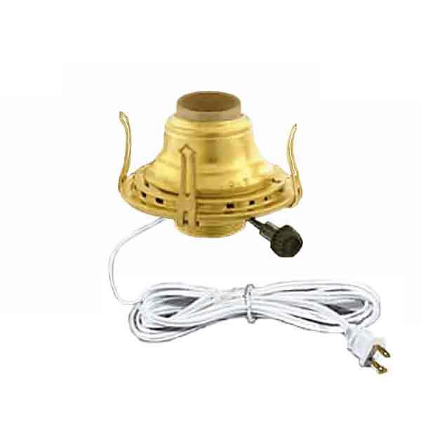 Brass Electric Lamp Burners, White no.2 - Paxton Hardware ltd