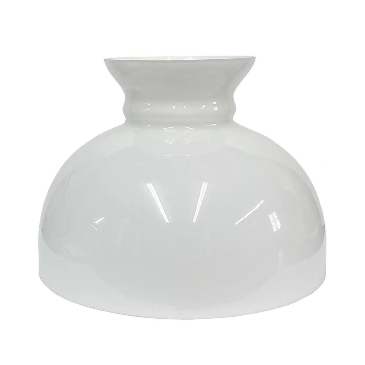 White Cased Glass 10&quot; Student Lamp Shade, Paxton Hardware