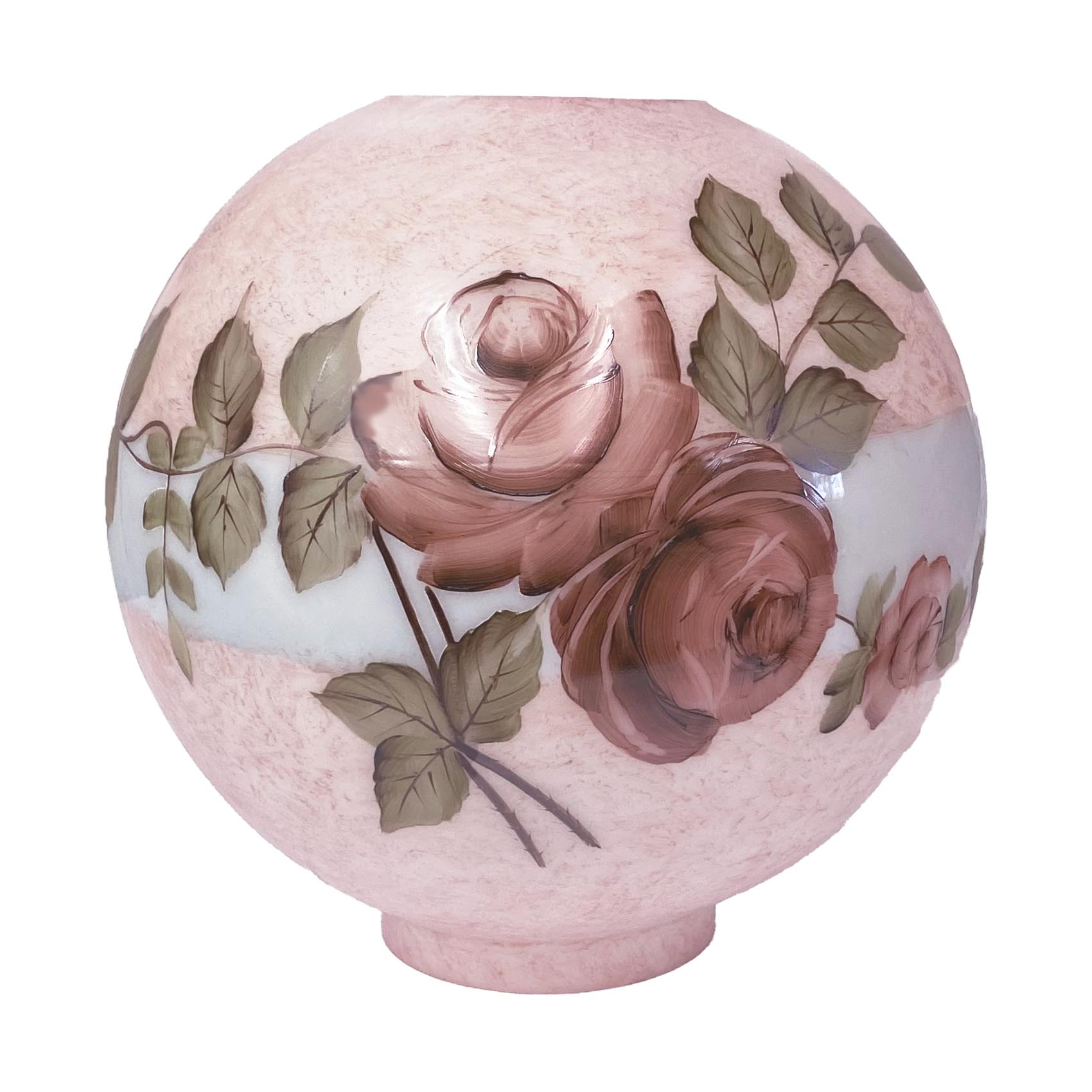Pink Ball Shade with Roses, Paxton Hardware