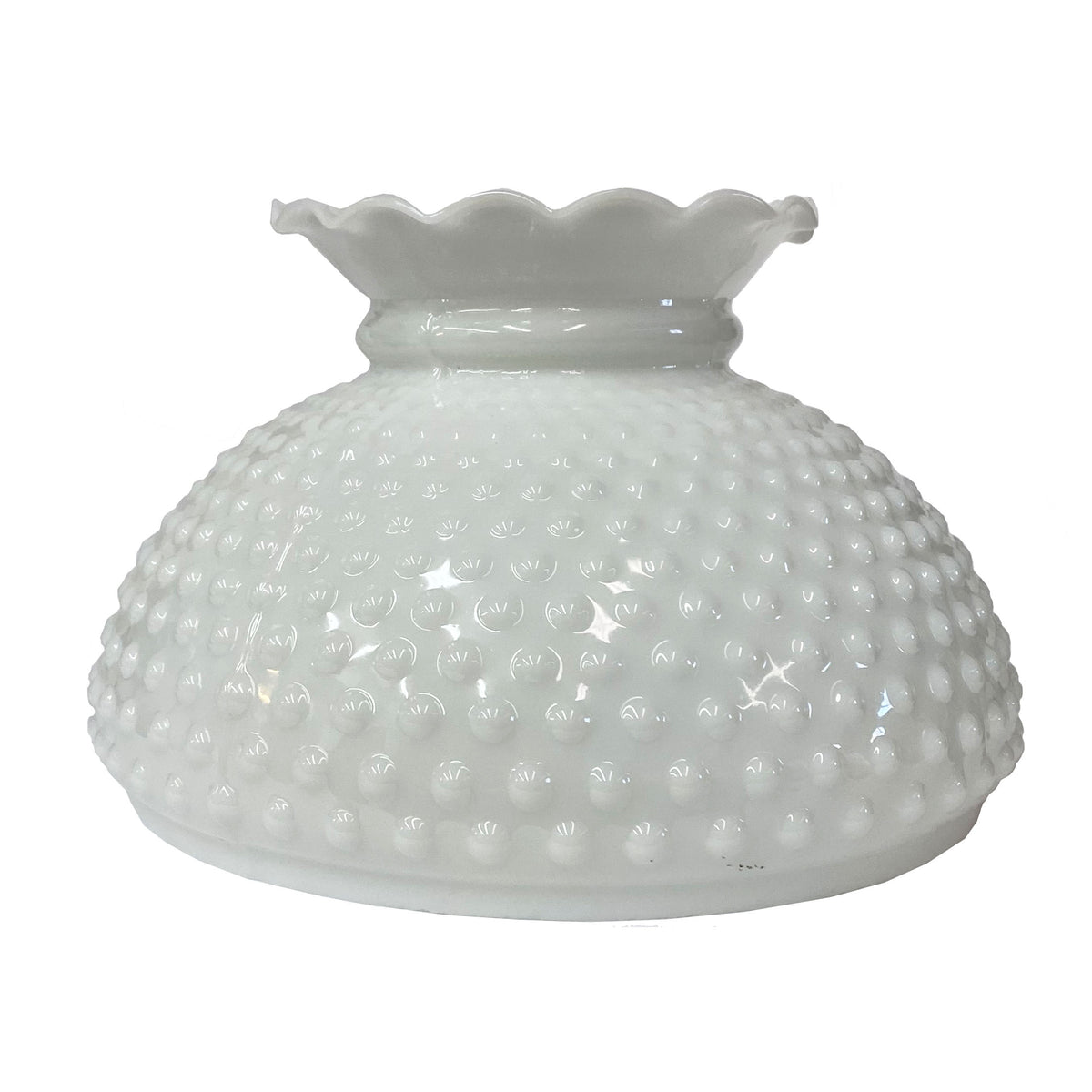 White Hobnail Glass Lamp Shade, 10&quot;, Paxton Hardwar
