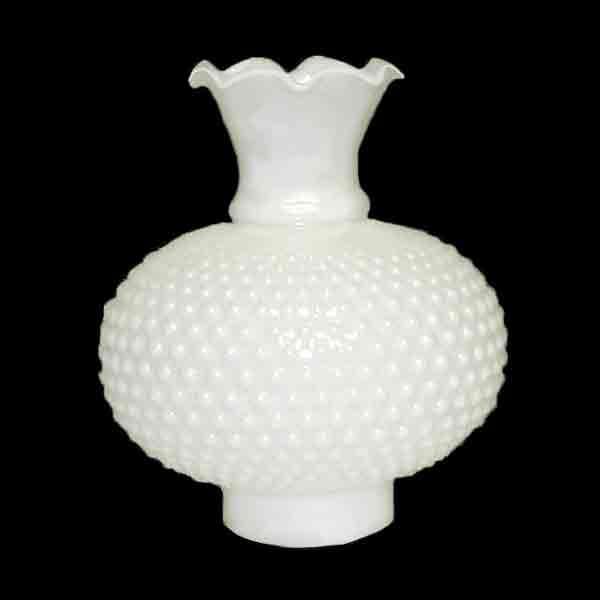 Hobnail milk deals glass lamp globe