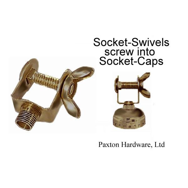 Antique Lamp Socket Swivels, Wing Nut - Paxton Hardware