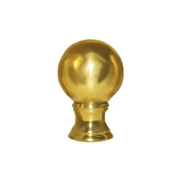 Brass Ball Lamp Finials, 1/8IP - paxton hardware ltd