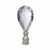 Crystal Lamp Finial, Teardrop - Silver-plate - paxton hardware ltd