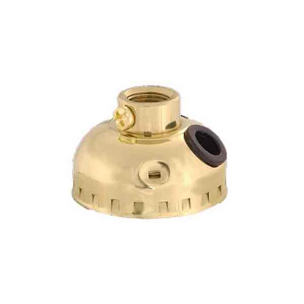 Brass Lamp Socket Cap with Side Outlet - paxton hardware ltd