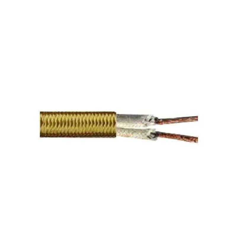 Gold Fabric Covered Lamp Wire, twin - paxton hardware ltd