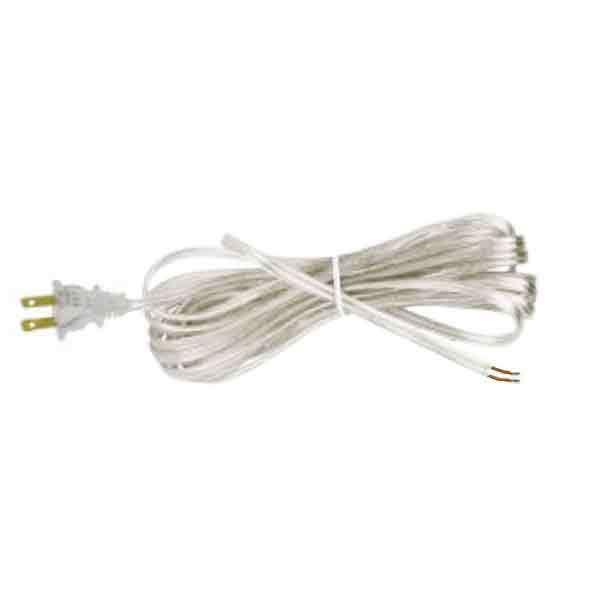 Silver Lamp Cords with Plugs, 8 Foot SPT2 - paxton hardware ltd