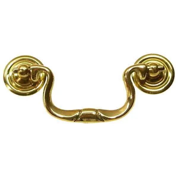 Brass Bail Pulls, 1920's style, size 3-1/2 - paxton hardware ltd