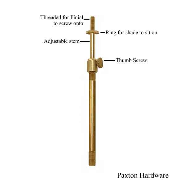 Adjustable Lampshade Extension, 5-1/2- 9 inches - paxton hardware ltd