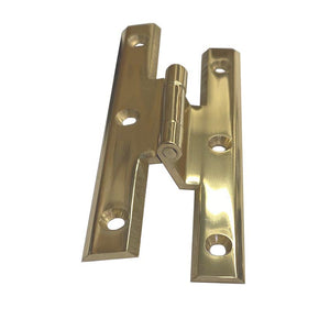 Brass Offset H Hinges for Cupboard Doors