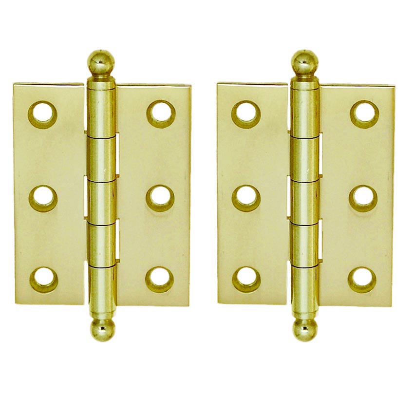 2-1/2&quot; Solid Brass Cabinet Hinges, Paxton Hardware