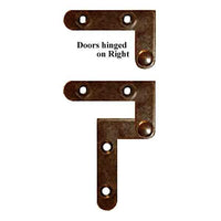 Left And Right Knife-Pivot Pin Overlay Cabinet Hinges Bright Brass BP5