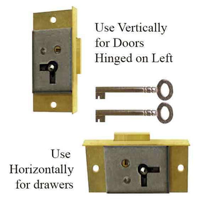 Half Mortise Cabinet Drawer Lock, Backset 1 - Paxton Hardware