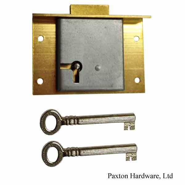 Antique Drawer Lock, Backset 1-1/8 - paxton hardware ltd