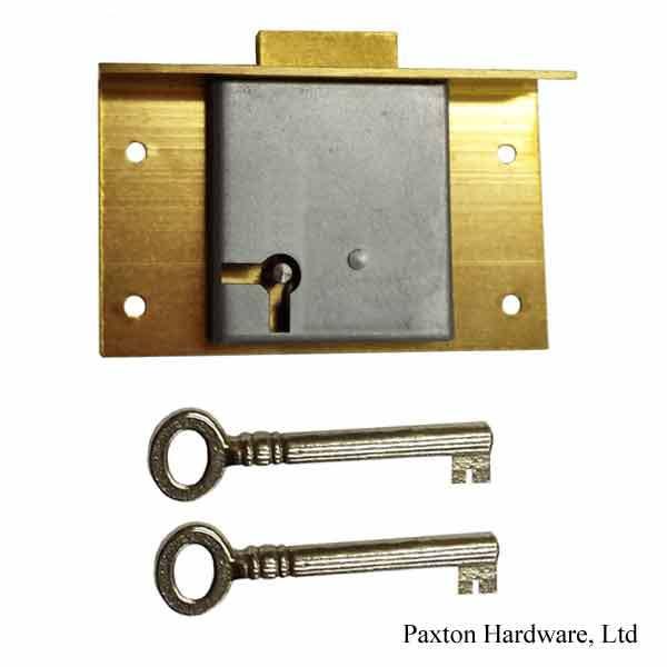 Antique Drawer Lock, Backset 1-1/4 - paxton hardware ltd