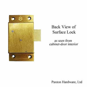 Brass Cabinet Door Lock, 9/16 inch - paxton hardware ltd