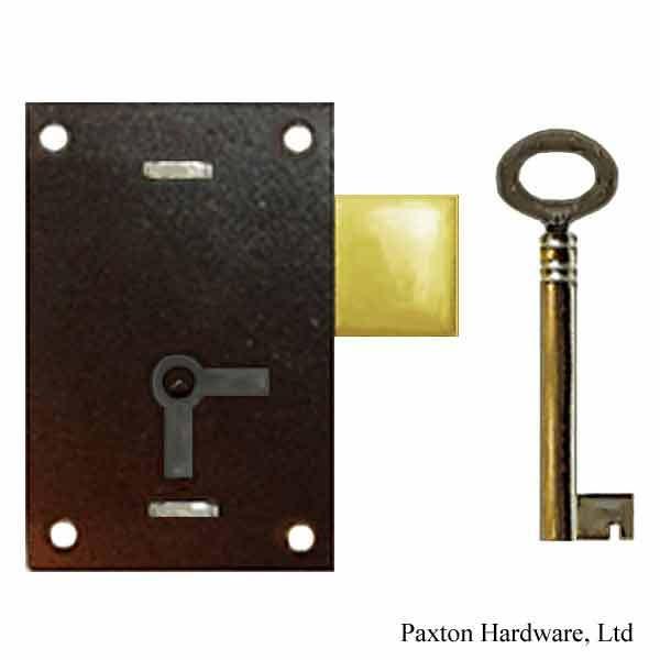 Japanned Door Lock, 1-1/16 to-pin - paxton hardware ltd