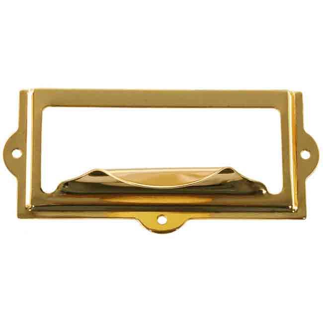 Large Brass Label Holders - paxton hardware ltd
