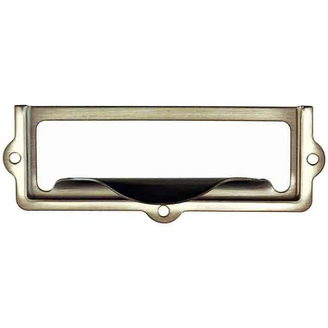 Small Vintage Label Holders, nickel - paxton hardware ltd