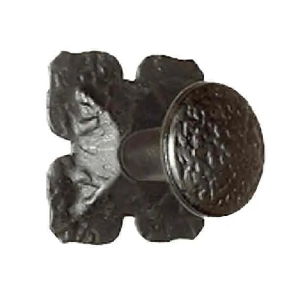 Black Iron Knobs - Cloverleaf Backplate - paxton hardware ltd