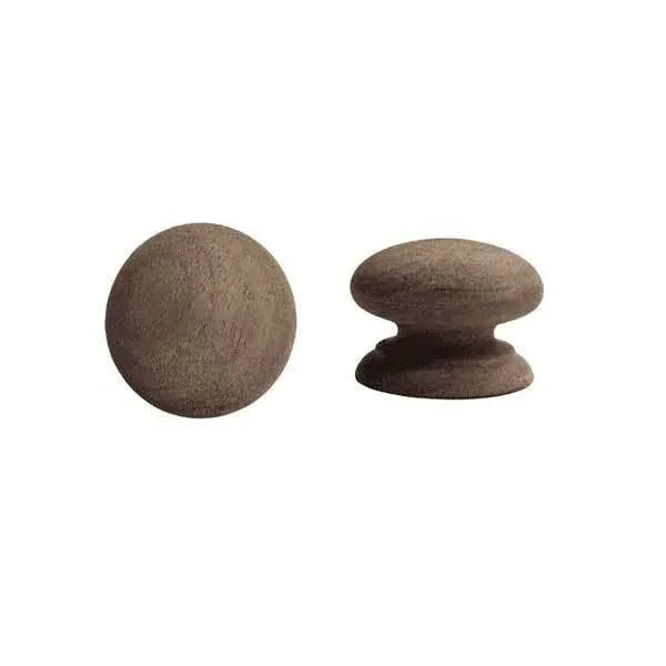 Wood Furniture Knobs, 1-1/2 inch Walnut - paxton hardware ltd