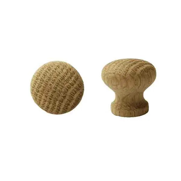 Wood Cabinet Knobs, 1 inch Oak - paxton hardware ltd
