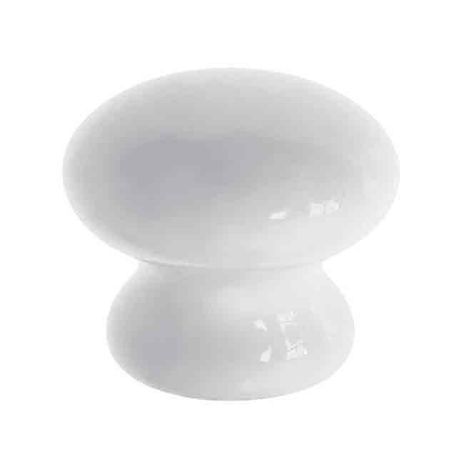 White Porcelain Knobs,  1-1/2 inch, Ceramic - paxton hardware ltd