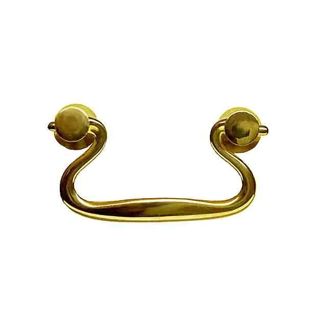 Swan Neck 2-1/2 inch Brass Bail Handles - paxton hardware ltd
