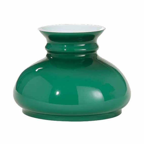 Green Cased Glass 7" Student Shade, Paxton Hardware