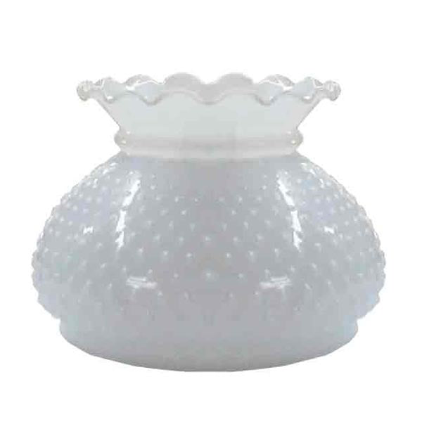 White 7&quot; Hobnail Lamp Shade, Paxton Hardware