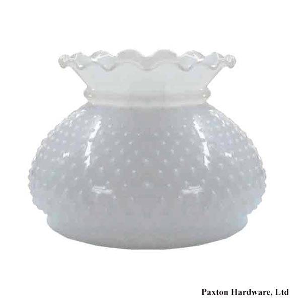 White Glass Hobnail Lamp Shade, 7 inch, Paxton Hardware