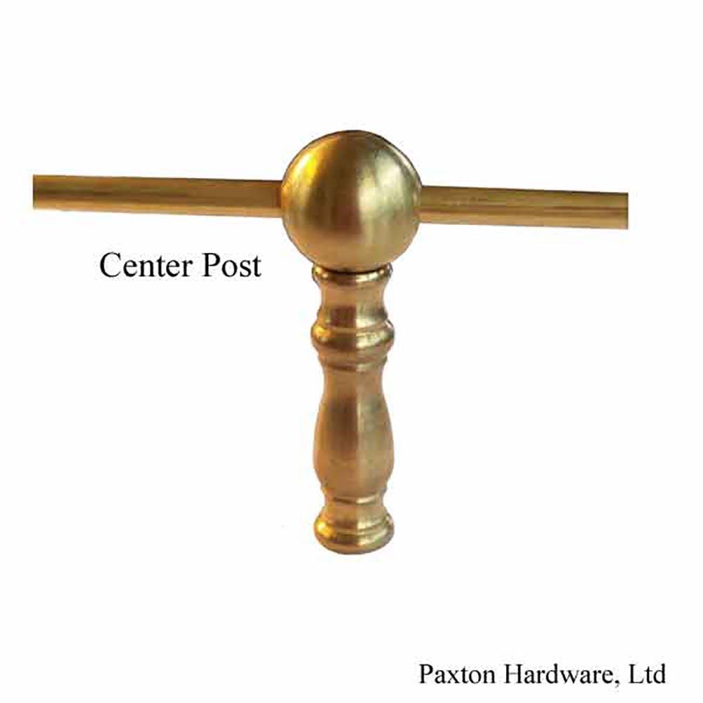 Shelf Rail Center Post for brass railing - Paxton Hardware
