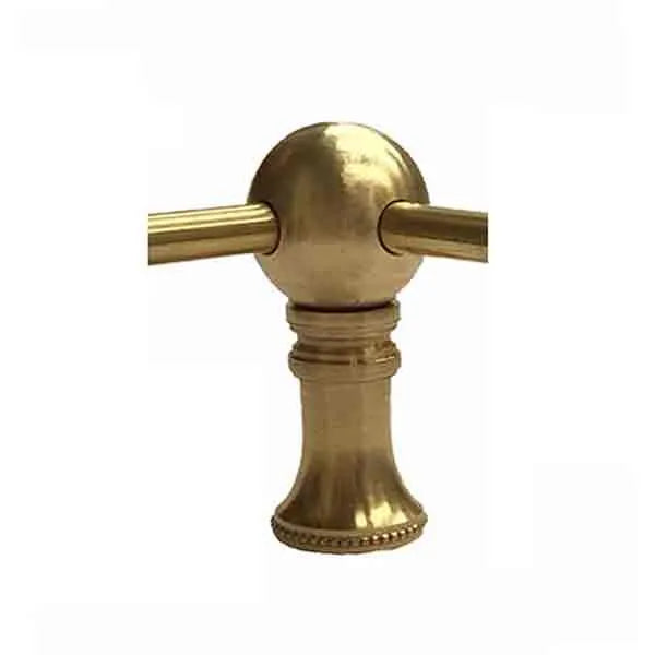 Brass Gallery Rail - Corner Posts - paxton hardware ltd