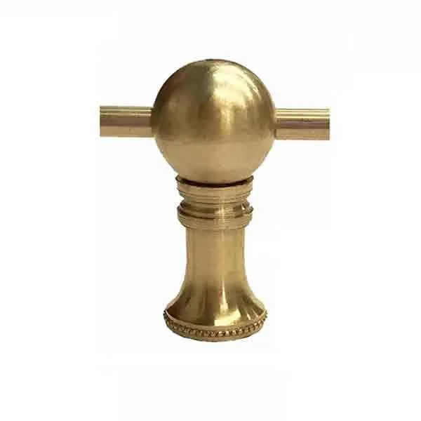 Brass Gallery Rail - Center Posts - paxton hardware ltd
