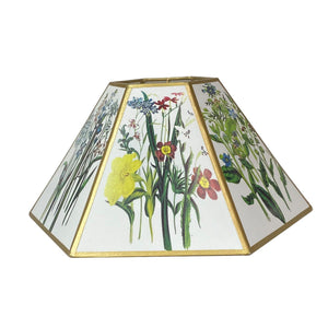 Parchment Chimney Lamp Shade with Wildflowers